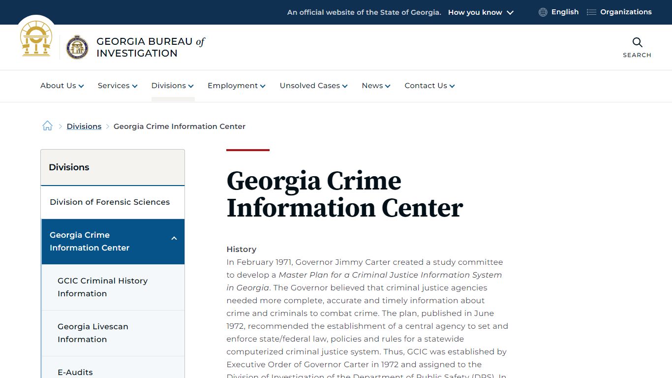 Georgia Crime Information Center | Georgia Bureau of Investigation